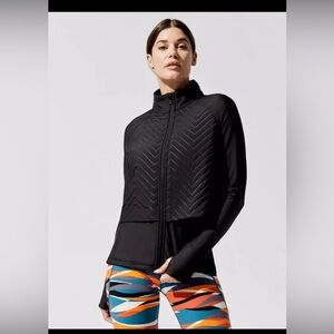 Sweaty Betty Fast Track Thermal Running Jacket Size Medium Black